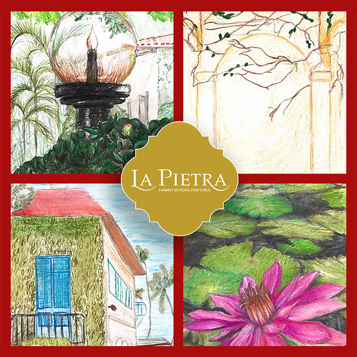 Middle School Art featured on La Pietra Holiday Card